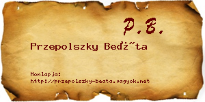 Przepolszky Beáta névjegykártya